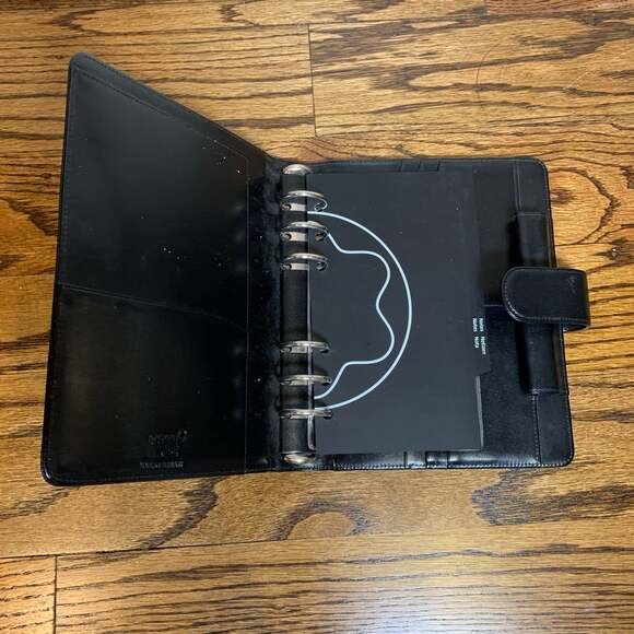 Montblanc Meisterstuck Black Leather Organizer Agenda
